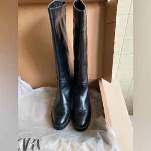 Zara leather boots